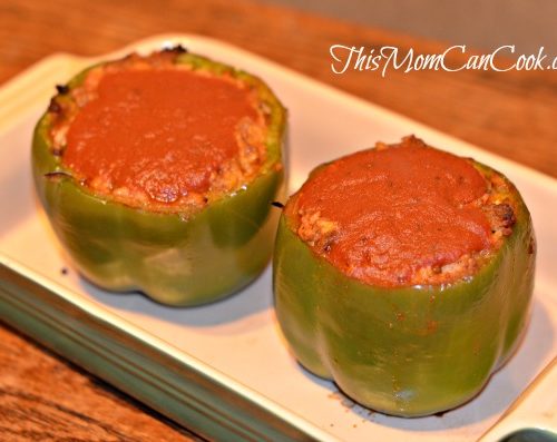 Ground Beef Rice Stuffed Bell Peppers Recipe This Mom Can Cook